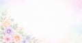 Pastel Watercolor Floral Corner Backgrounds Royalty Free Stock Photo