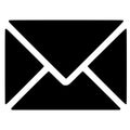 Email icon, envelope symbol for mail contact and communication in UI UX design, vector EPS silhouette Royalty Free Stock Photo