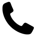 Phone icon, telephone handset symbol for contact us page and call function in UI UX, vector EPS Royalty Free Stock Photo