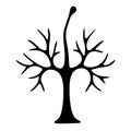 Neural Network Knowledge Tree Icon for Brain and Learning Structure Royalty Free Stock Photo