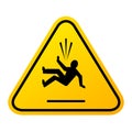 Fall danger vector sign