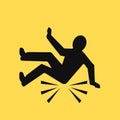Fall down vector pictogram Royalty Free Stock Photo