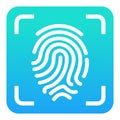 Finger print reader vector icon