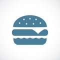 Tasty burger vector icon