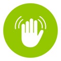 Hand wave vector icon Royalty Free Stock Photo