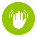 Hand wave vector icon