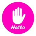 Hello hand vector icon Royalty Free Stock Photo