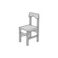 Untitled-1minimalist chair line art furniture interior logo design, chair outline vector icon. Symbol, logo illustration. Vector Royalty Free Stock Photo