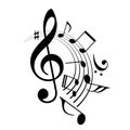 Music notes vector icon