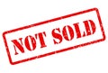 Not sold stamp Royalty Free Stock Photo