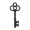Old key vector icon Royalty Free Stock Photo