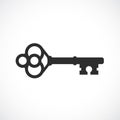 Old key vector icon Royalty Free Stock Photo