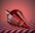 Classy red perfume bottle.