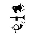Sound horn vector icon Royalty Free Stock Photo