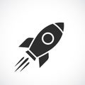 Space ship vector icon Royalty Free Stock Photo