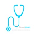 Stethoscope vector logo Royalty Free Stock Photo