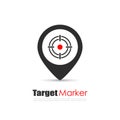 Target marker vector logo