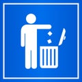 Use dust bin vector sign Royalty Free Stock Photo