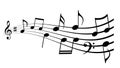 Music notes and melody icon