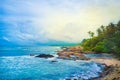 Untouched tropical beach in Sri Lanka Royalty Free Stock Photo