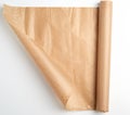 untwisted bundle of brown parchment baking paper Royalty Free Stock Photo