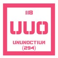 Ununoctium chemical element Royalty Free Stock Photo