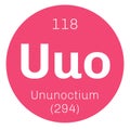 Ununoctium chemical element Royalty Free Stock Photo