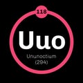 Ununoctium chemical element Royalty Free Stock Photo
