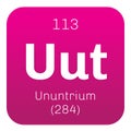 Ununtrium chemical element Royalty Free Stock Photo