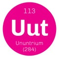 Ununtrium chemical element Royalty Free Stock Photo