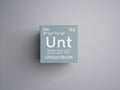Ununtrium. Post-transition metals. Chemical Element of Mendeleev\'s Periodic Table.. 3D illustration Royalty Free Stock Photo