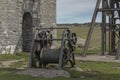 Unused abandoned winch at an old lead mine