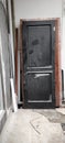 unused black door, but still in good condition