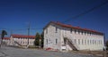 Unused, empty former army barracks buildings at Angels Gate Park, once part of Fort MacArthur, Los Angeles, California