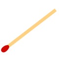 Unused match stick on white background. unlit matchstick sign. match stick symbol. flat style