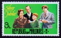 Unused post stamp Maldives 1977, Queen, Prince Philip, Prince Edward and Andrew