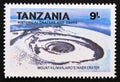 Unused postage stamp Tanzania 1991, Mount KilimanjaroÃÂ´s inner crater