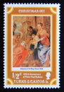 Unused post stamp Turks and Caicos Islands 1977, Adoration of the Kings, 1634