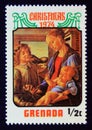 Unused postage stamp Grenada 1974, Botticelli christmas painting