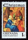 Unused postage stamp Grenada Grenadine 1975, Holy Family painting, by Albrecht DÃÂ¼rer Royalty Free Stock Photo