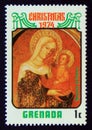 Unused postage stamp Grenada 1974, Niccolo di Pietro christmas painting