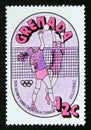 Unused postage stamp Grenada 1976, Volleyball game woman olympic games