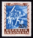 Unused postage stamp Republic Indonesia 1949, Aircraft mechanics