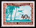 Unused postage stamp Republic Indonesia 1948, Special services  Lake region Royalty Free Stock Photo