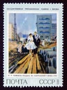 Unused postage stamp Soviet Union, CCCP, 1973, Wedding on tomorrow street 1962, painting Royalty Free Stock Photo