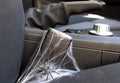 Unused seat belt Royalty Free Stock Photo