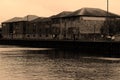 Unused Warehouse from 19th Century at Exeter Quayside Royalty Free Stock Photo