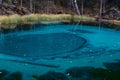 Unussial blue lake in Altay Mountains. Russia.