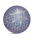 Unusual blue decorative glossy shine sphere ball