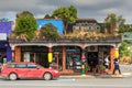 Kawakawa, New Zealand. Quirky architecture on the main street